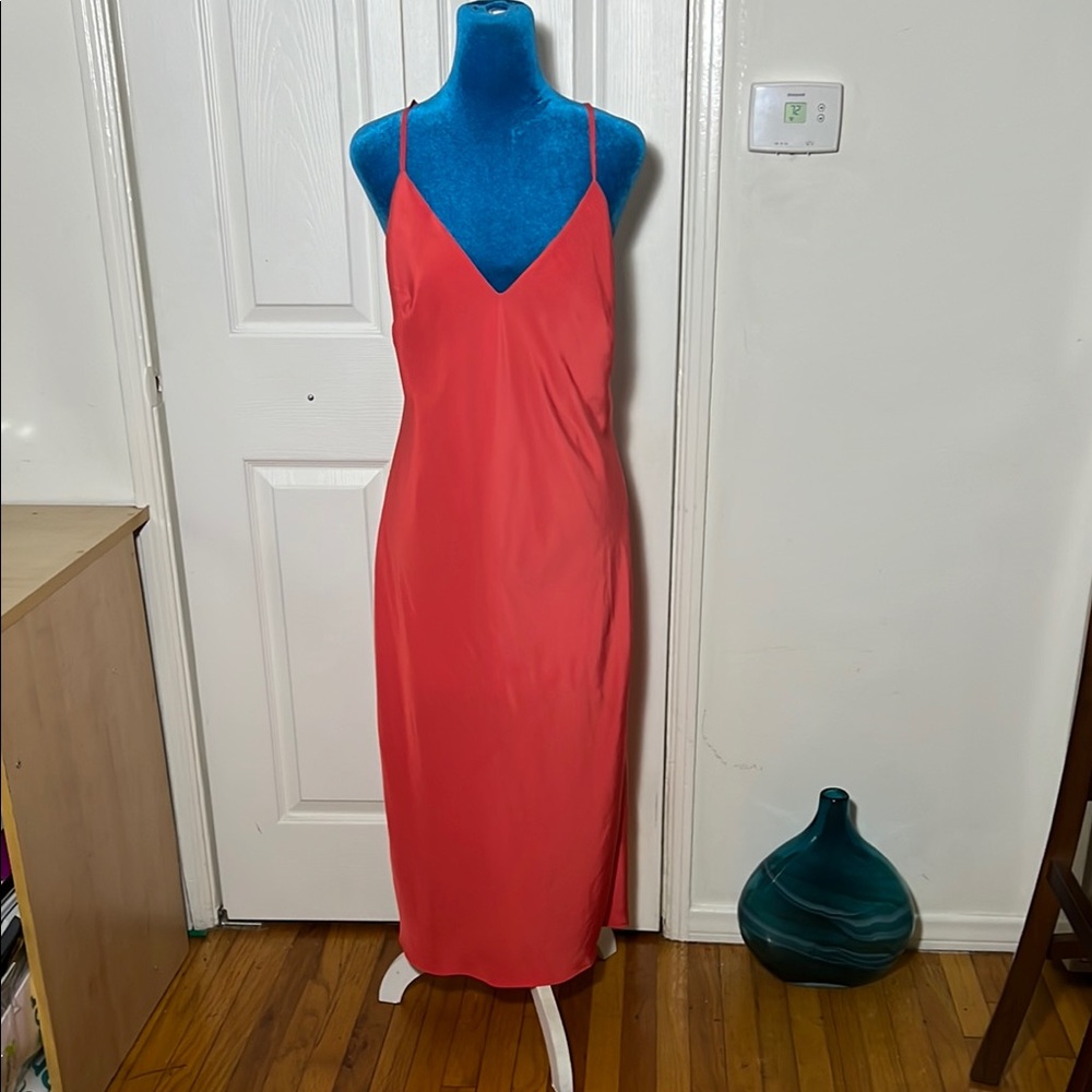 Carbon38 Red Strappy Back Dress Medium